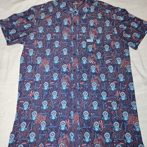 Retro Rifle "Deep Dive" Scube Diver Button Down Shirt